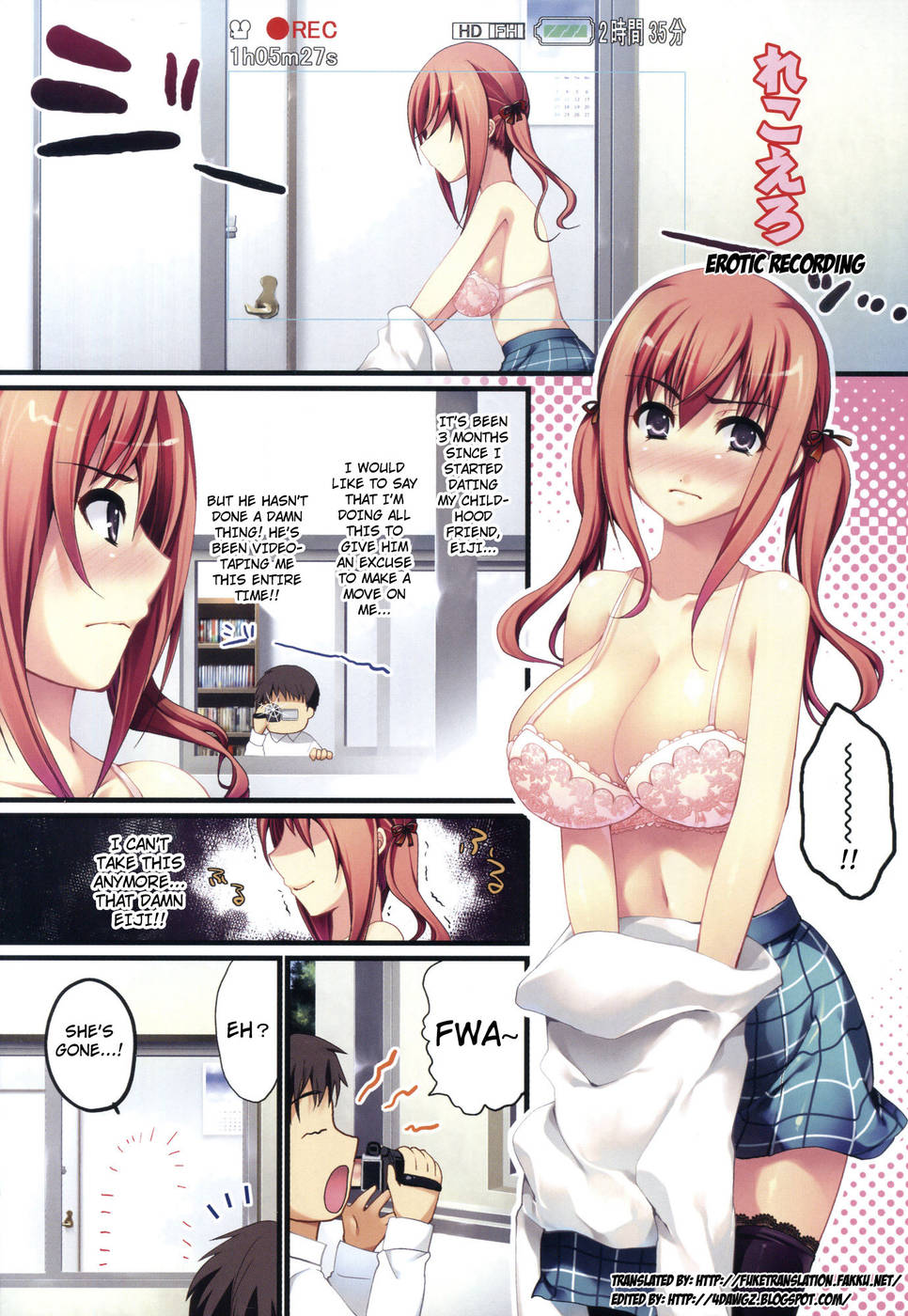 Hentai Manga Comic-Hazukashii Chibusa-Chapter 2: Erotic Recording-1